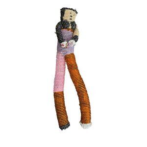Beaded Handmade Doll 13"